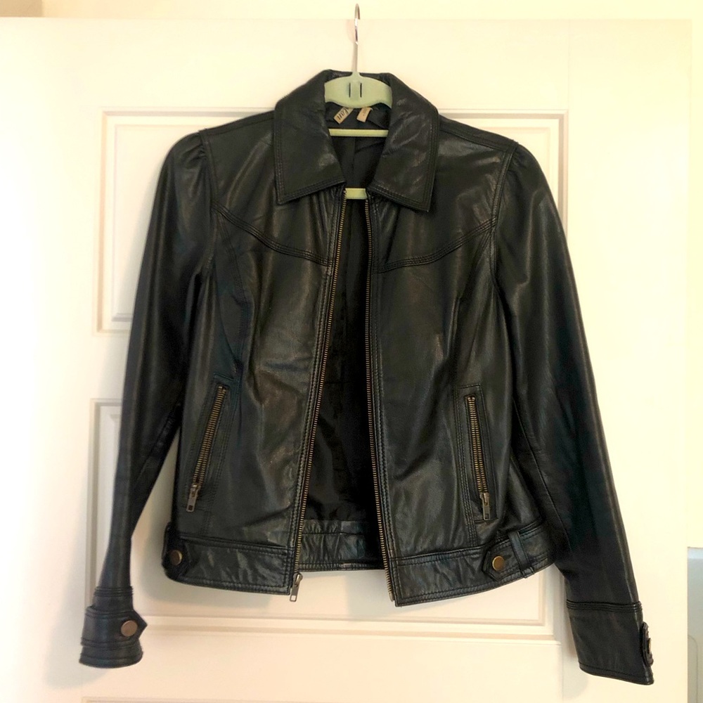 Caslon Black Leather Jacket